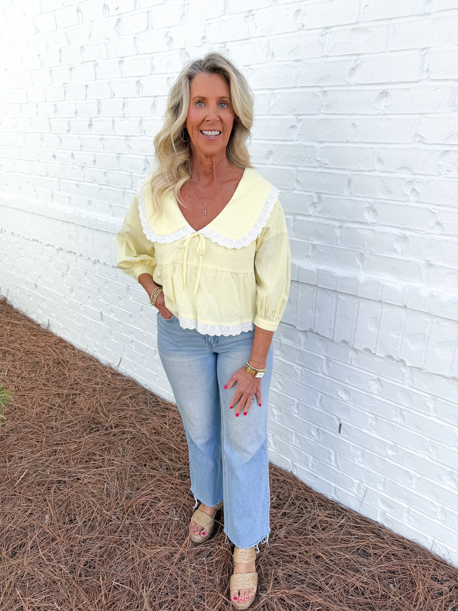 Yellow Collared Top