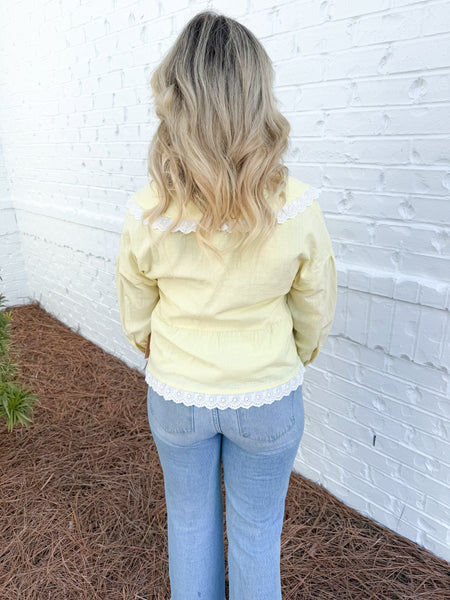 Yellow Collared Top