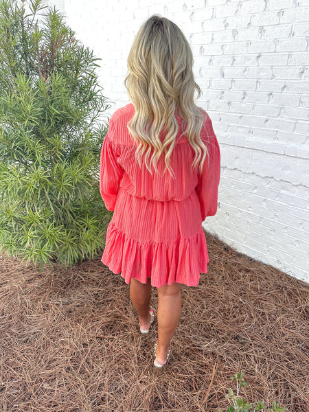 Coral Gracelyn Dress