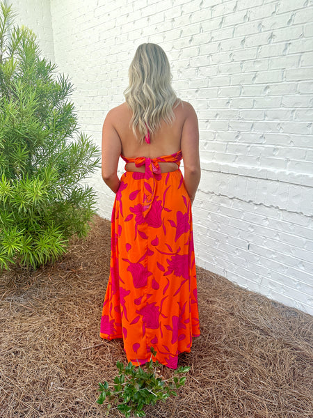 Floral Halter Maxi