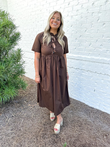 Coffee Bean Midi Dress