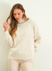 Cream Mock Neck Sweater