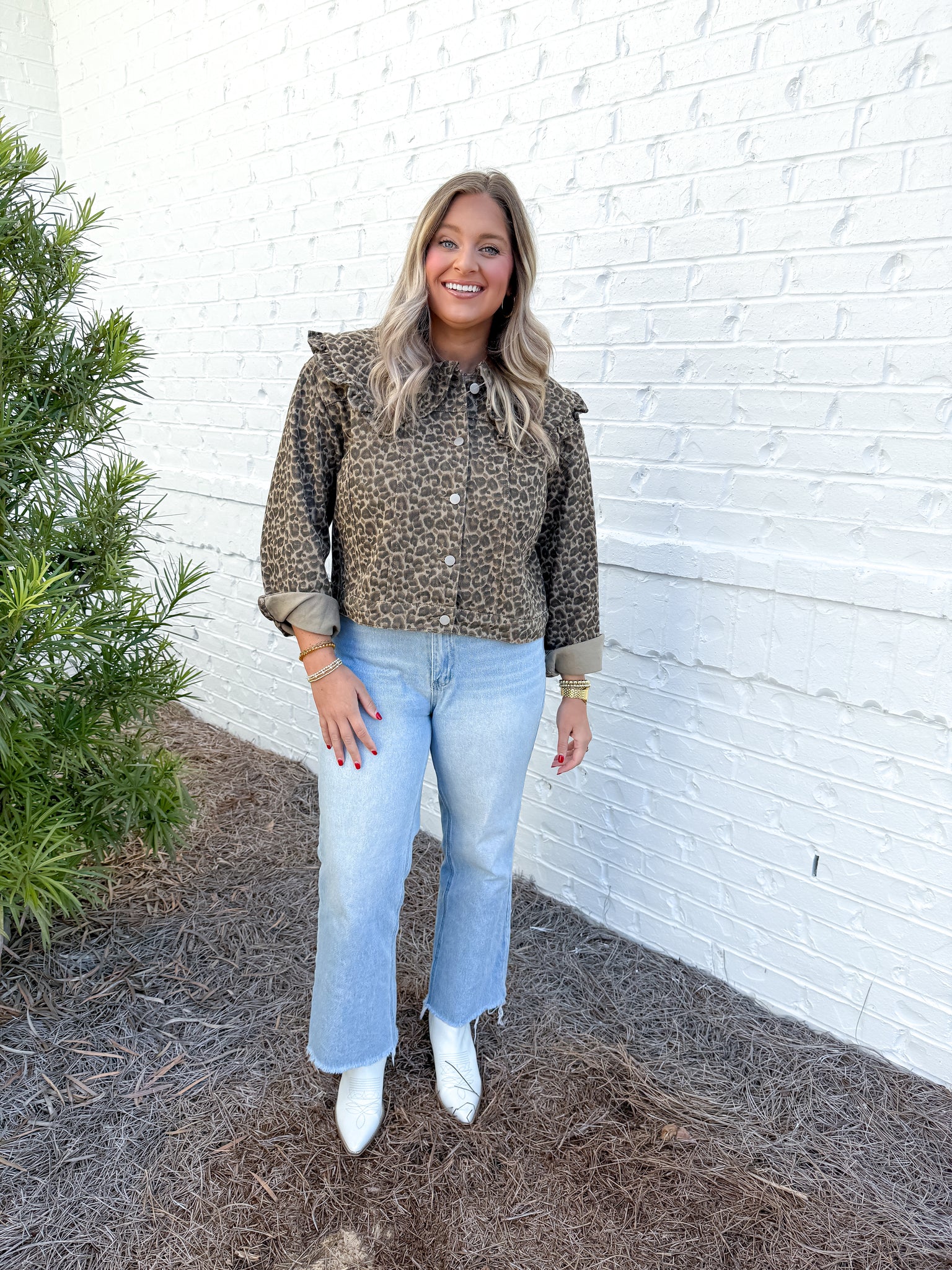 Leopard Denim Jacket