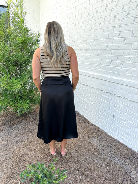 Black Wrap Skirt