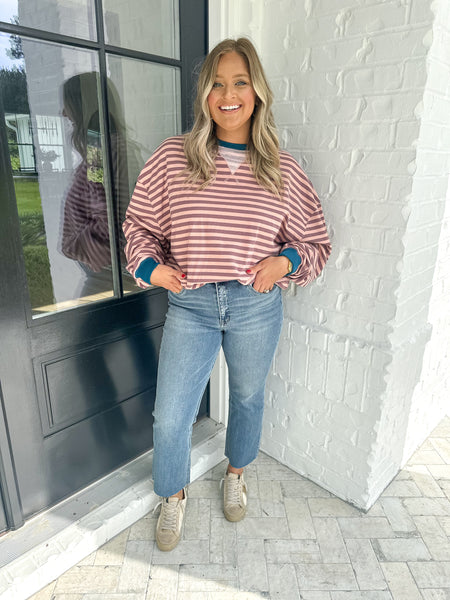 Oversized Striped Top