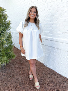 White Denim Dress