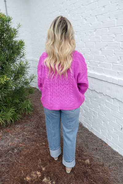 Orchid Cable Knit Sweater