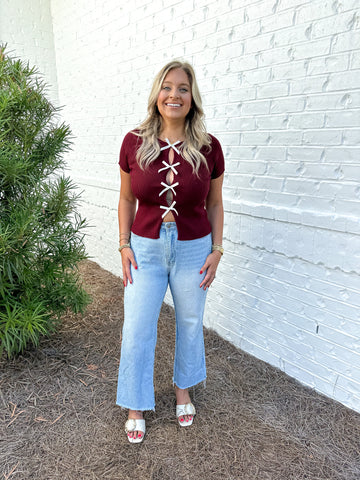 Garnet Bow Sweater