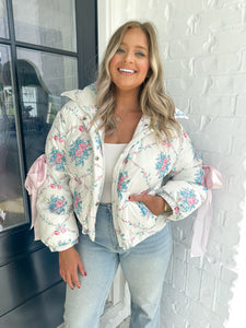 Floral Bow Puffer