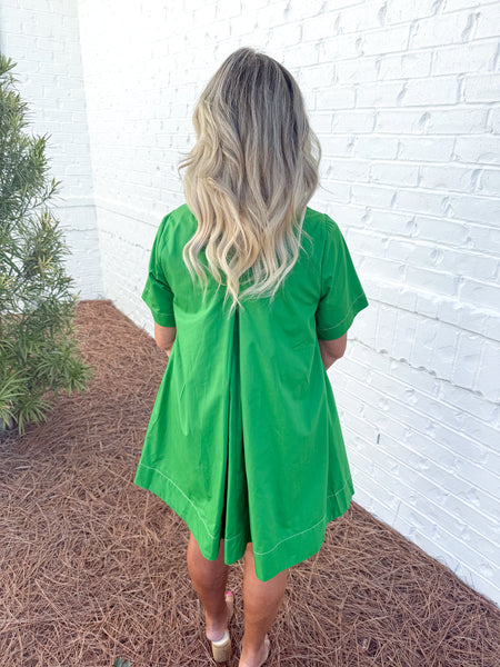 Green Stitch Dress