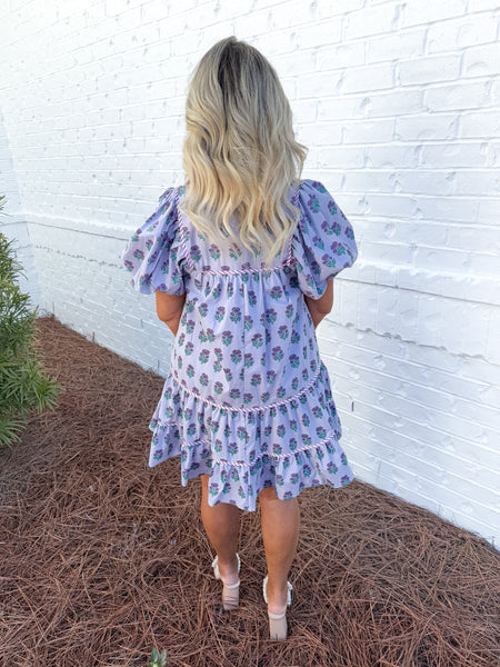 Lavender Floral Dress