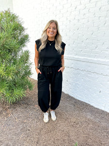 Black Sleeveless Jumpsuit