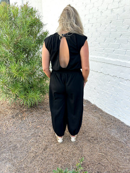 Black Sleeveless Jumpsuit