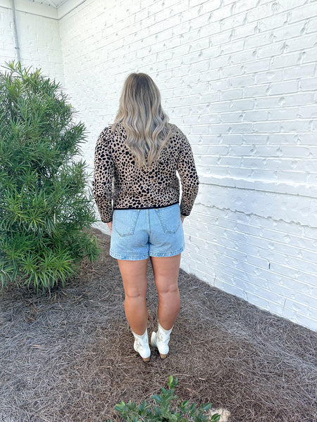 Leopard Cardigan Set