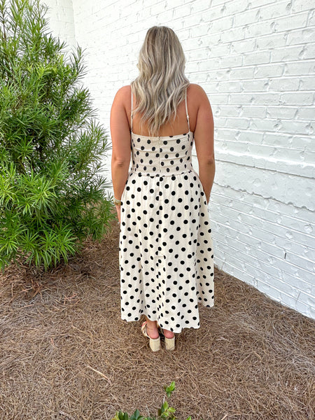 Polka Dot Midi Dress