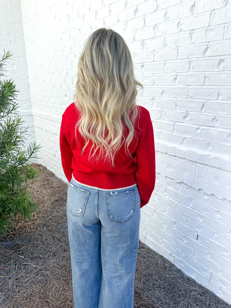 Red Bow Sweater