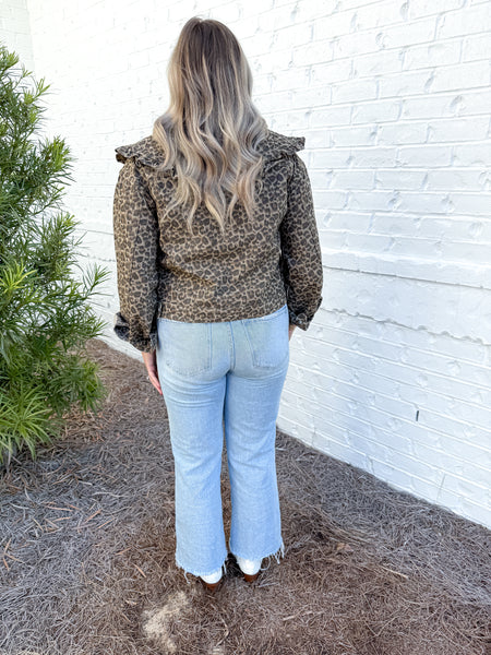 Leopard Denim Jacket