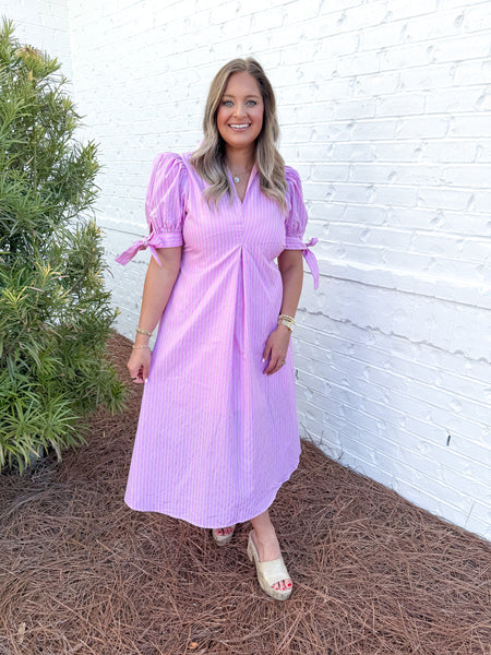 Pink Striped Maxi