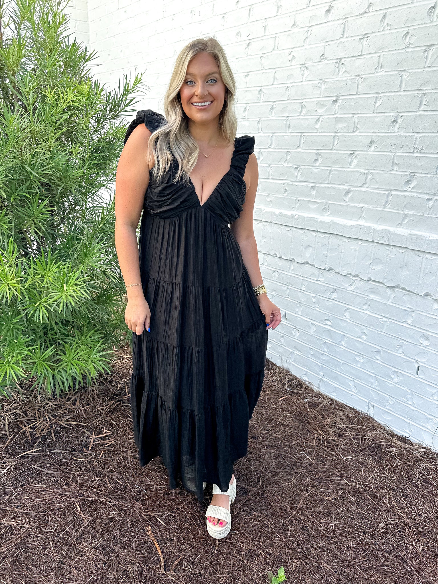 Black Tiered Maxi