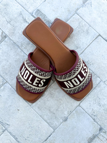 Noles Embroidered Sandal