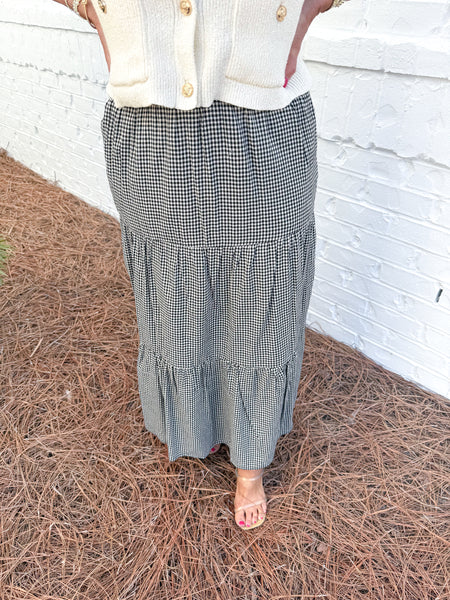 Gingham Maxi Skirt