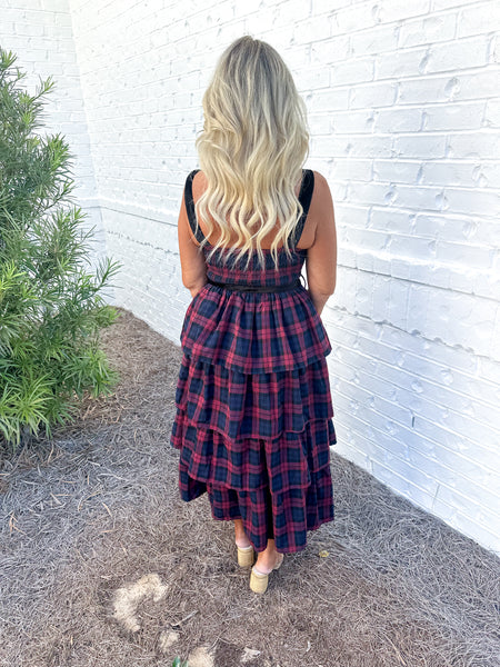 Plaid Ruffle Dress