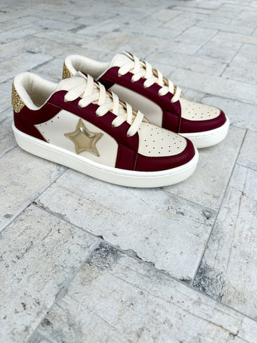 Garnet/Gold Sneaker