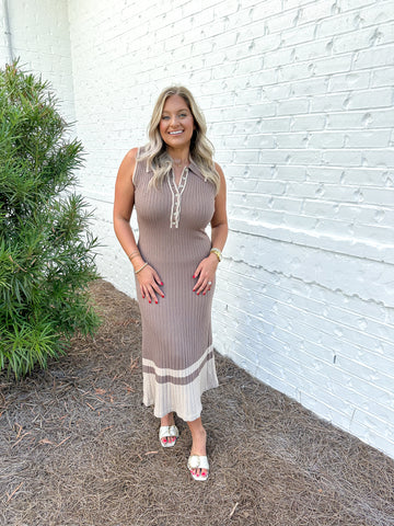 Mocha Ribbed Dress