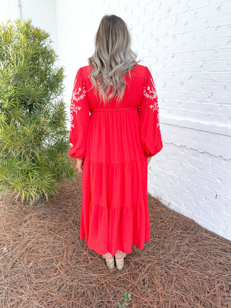 Embroidered Maxi Dress