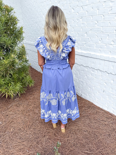 Embroidered Maxi Dress