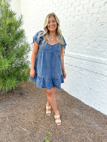 Denim Babydoll Dress