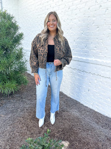 Leopard Denim Jacket