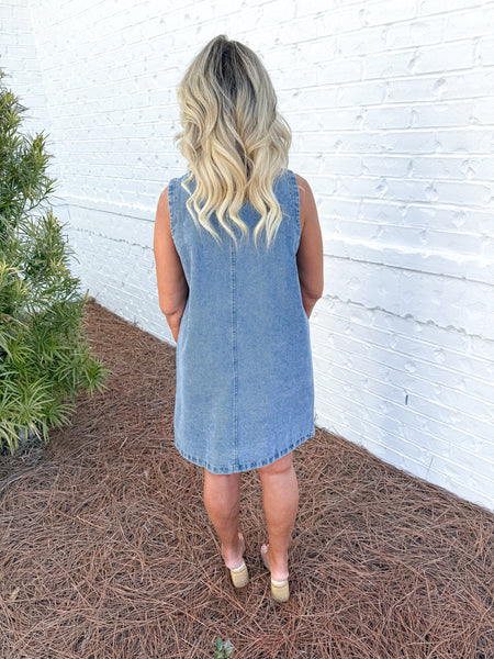 Sleeveless Denim Dress