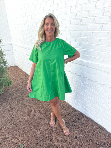 Green Stitch Dress