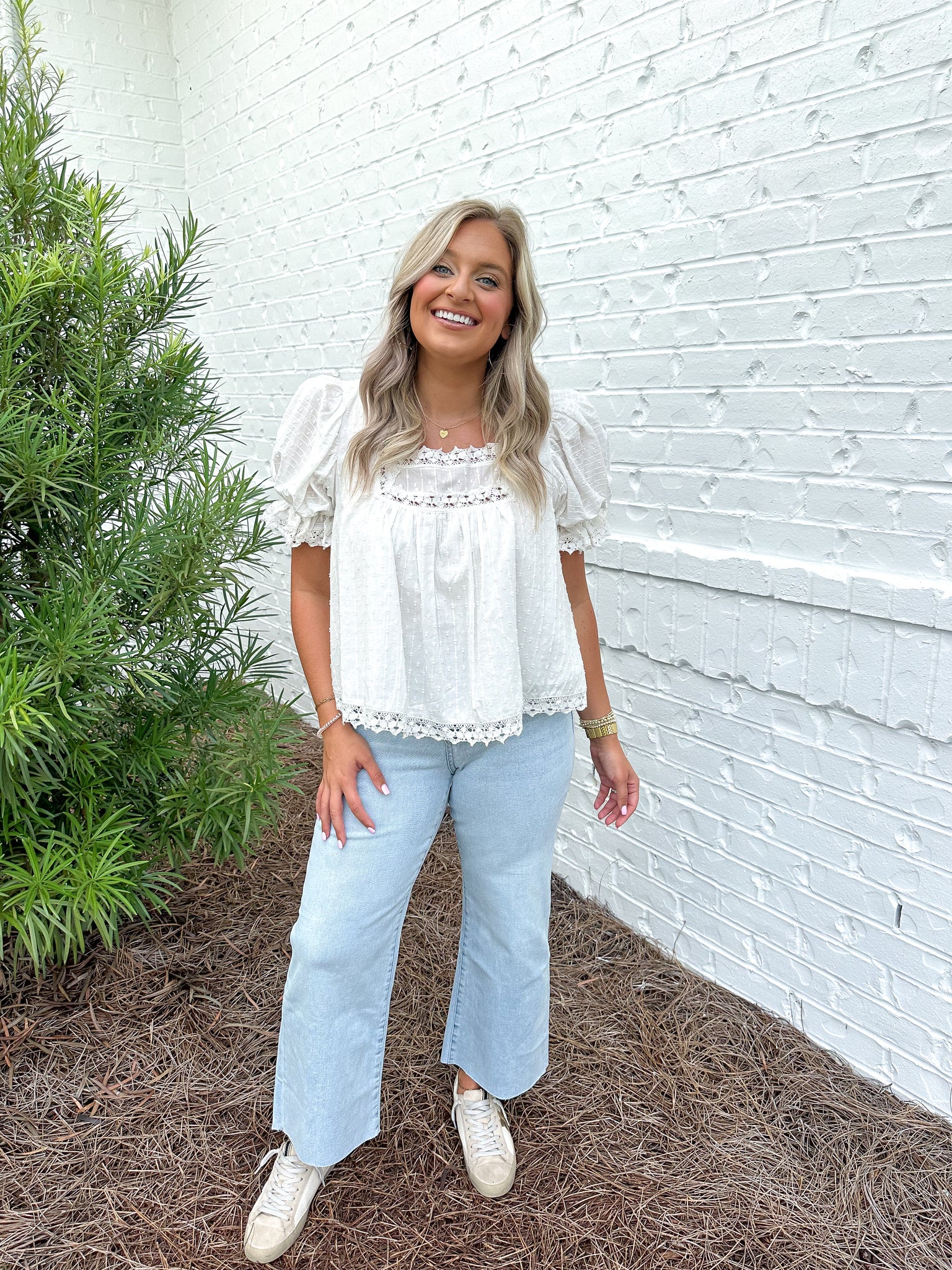 Lace Trim Blouse