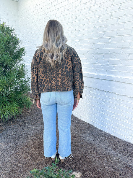 Leopard Denim Jacket