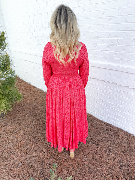 Smocked Floral Maxi