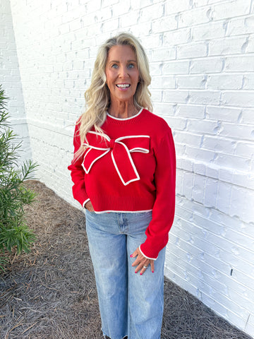 Red Bow Sweater