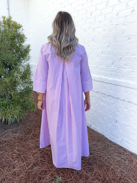 Pink Striped Maxi