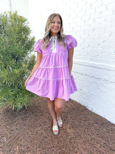 Lilac Tie Dress