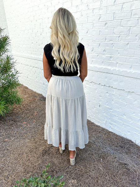 Tiered Maxi Skirt