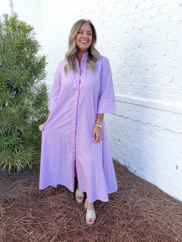 Pink Striped Maxi