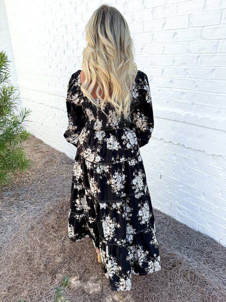 Black Floral Maxi