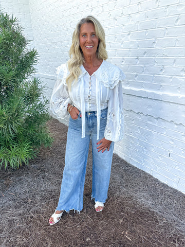 White French Silhouette Blouse