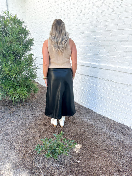 PU Maxi Skirt