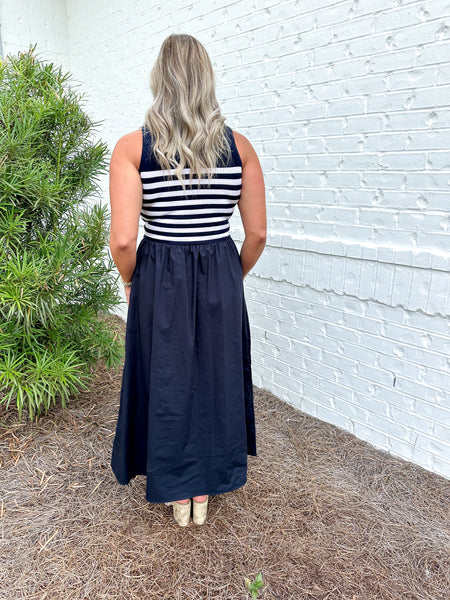 Striped Knit Midi