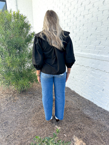 Black Collared Blouse