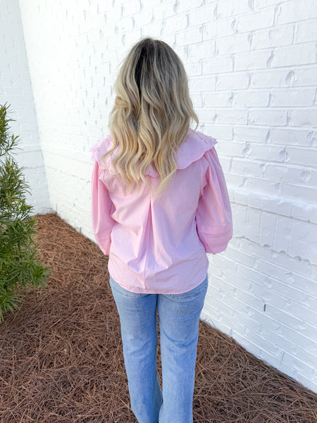 Pink Collared Top