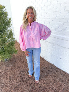 Pink Embroidered Top