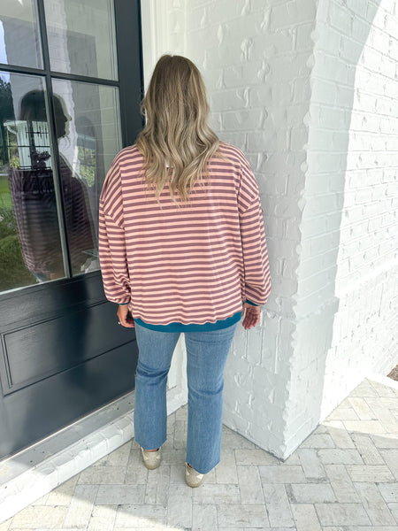 Oversized Striped Top